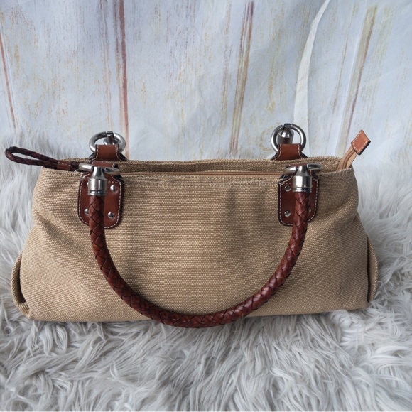 FOSSIL Shoulder Bag Purse with Woven Leather Straps - Picture 3 of 16